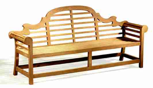 Lutyens style teak bench